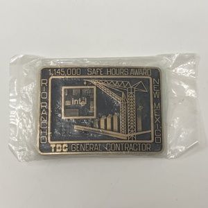 [Intel] Rio Rancho New Mexico General Contractor Safe Hours Award Belt Buckle